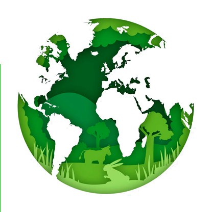 Montaje verdes la Tierra